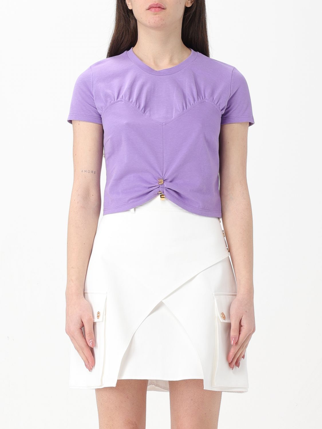 Elisabetta Franchi Skirt ELISABETTA FRANCHI Woman colour Violet