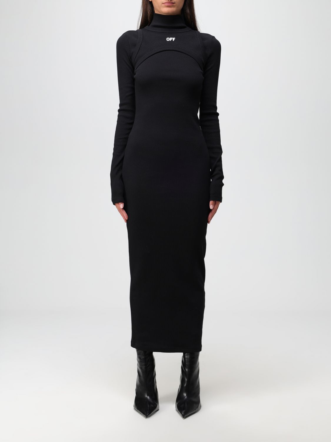 OFF-WHITE Dress OFF-WHITE Woman colour Black