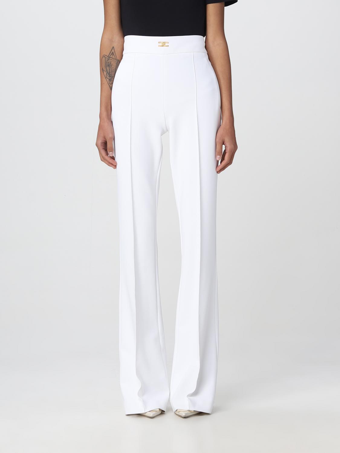 Elisabetta Franchi Trousers ELISABETTA FRANCHI Woman colour Ivory