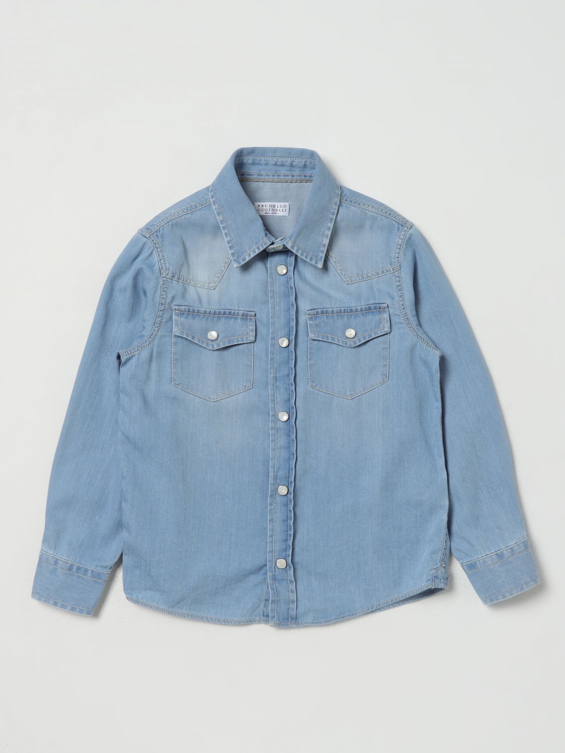 Brunello Cucinelli Shirt BRUNELLO CUCINELLI Kids colour Denim