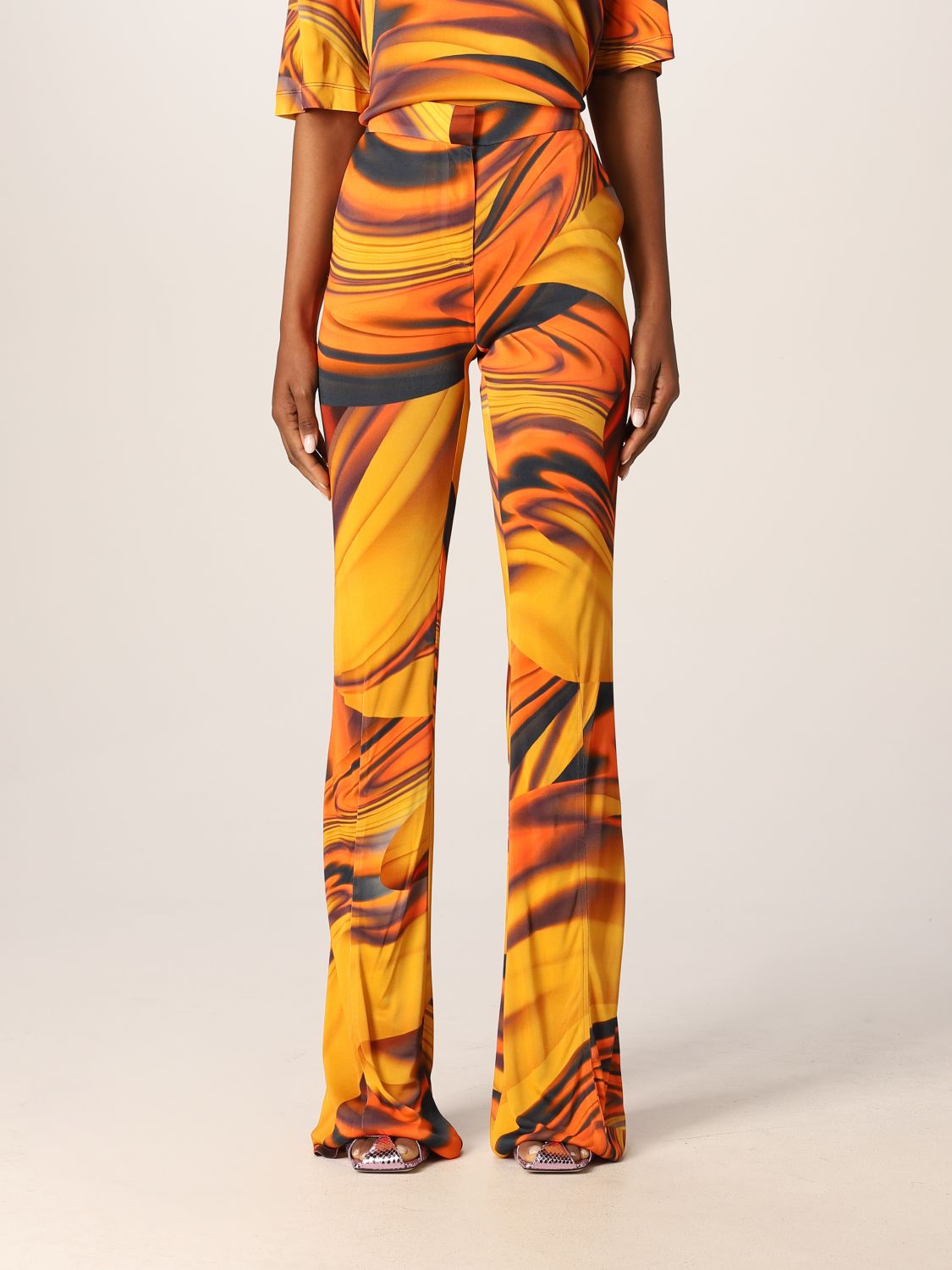 The Attico The Attico Rachel DropàDrop Go Live printed trousers