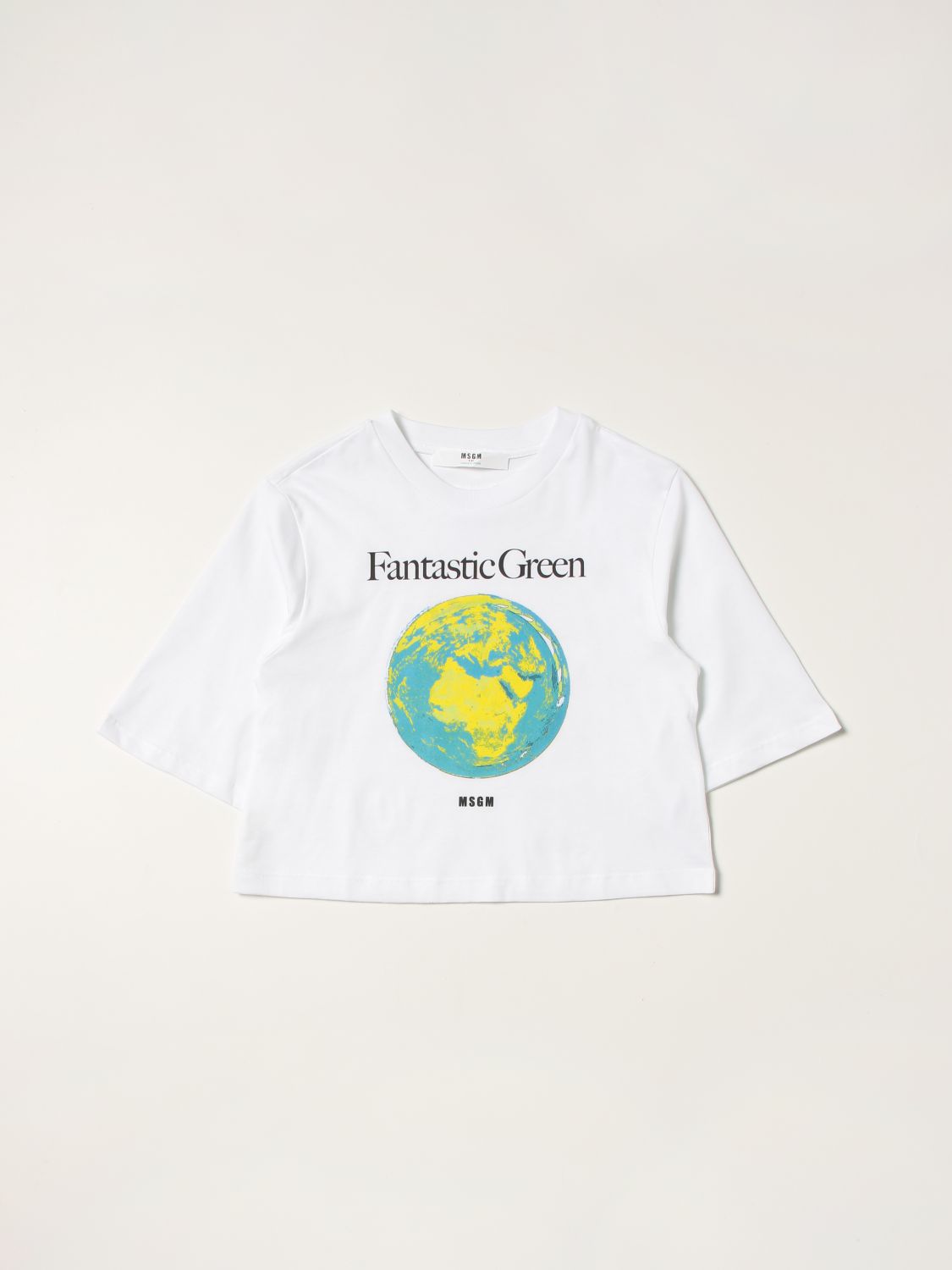 Msgm Kids Msgm Kids Fantastic Green T-shirt