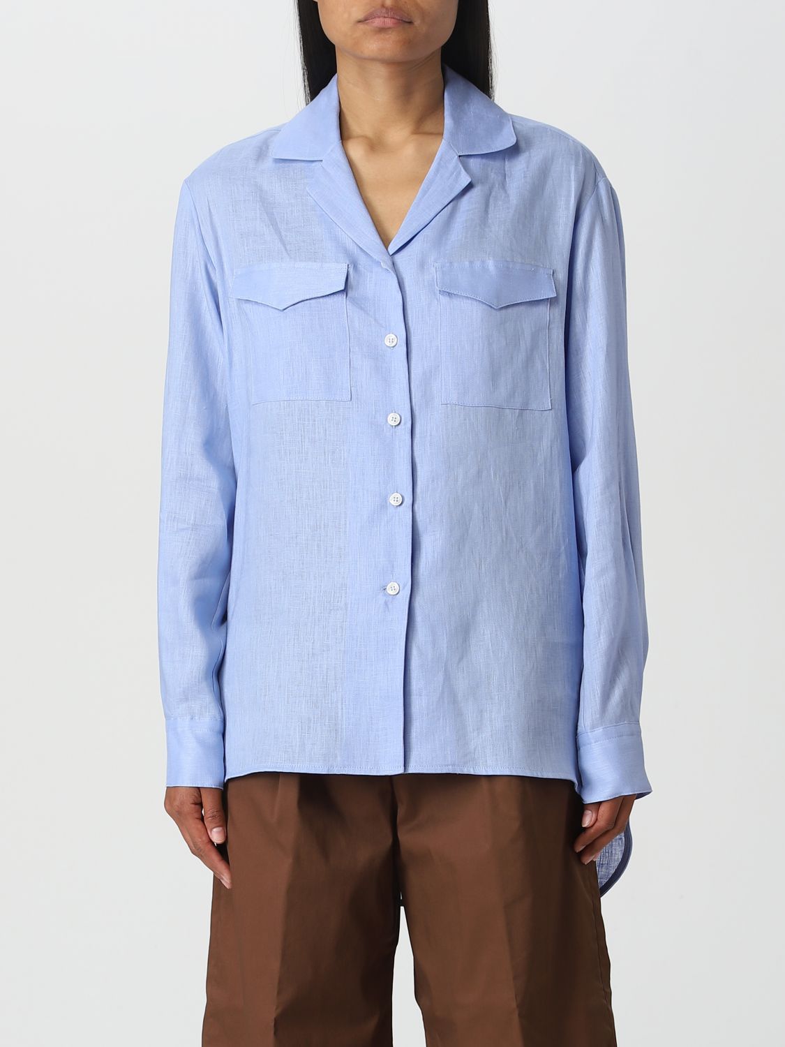 Simona Corsellini Shirt SIMONA CORSELLINI Woman colour Gnawed Blue