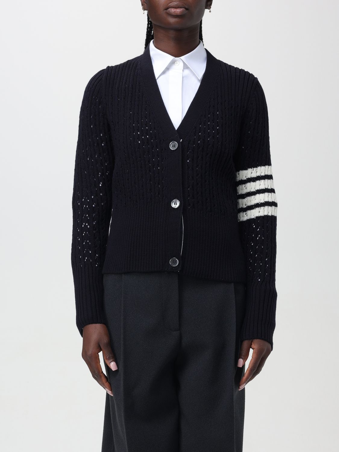 Thom Browne Cardigan THOM BROWNE Woman colour Blue