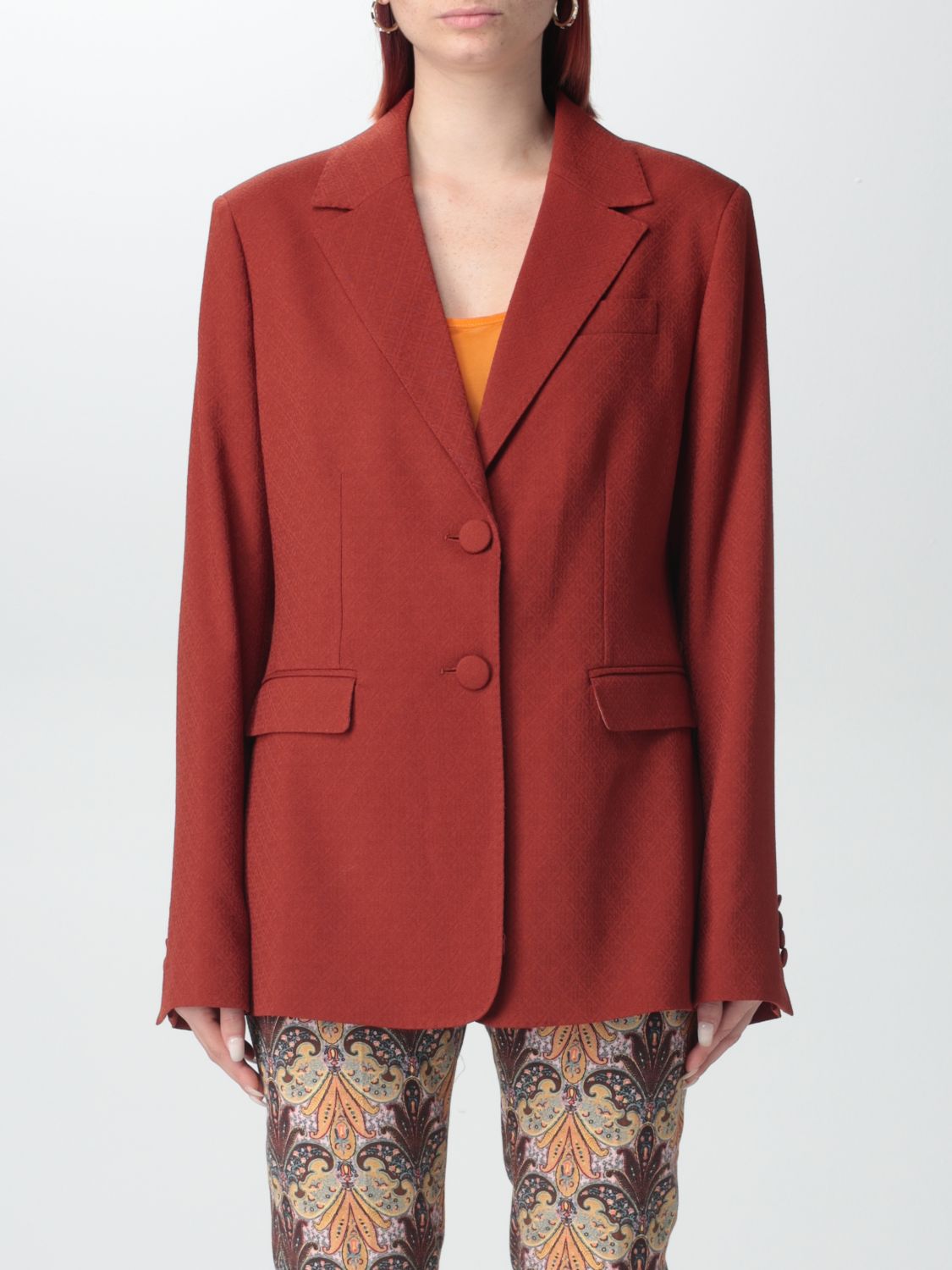 Etro Blazer ETRO Woman colour Brick Red