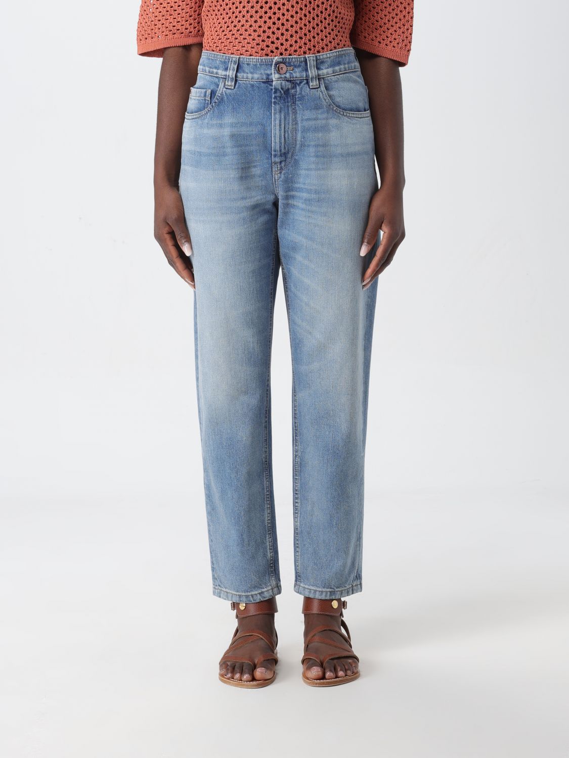 Brunello Cucinelli Jeans BRUNELLO CUCINELLI Woman colour Denim