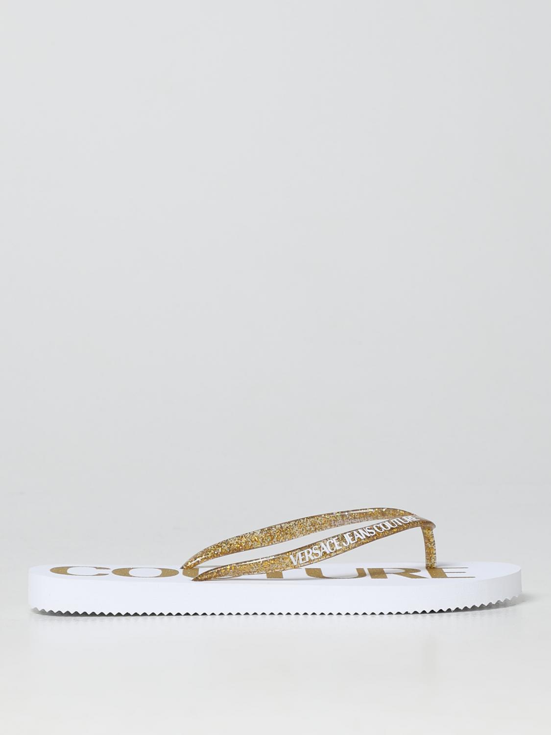 Versace Jeans Couture Flat Sandals VERSACE JEANS COUTURE Woman colour Gold