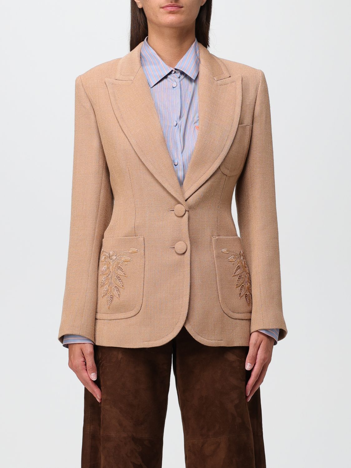 Etro Jacket ETRO Woman colour Camel