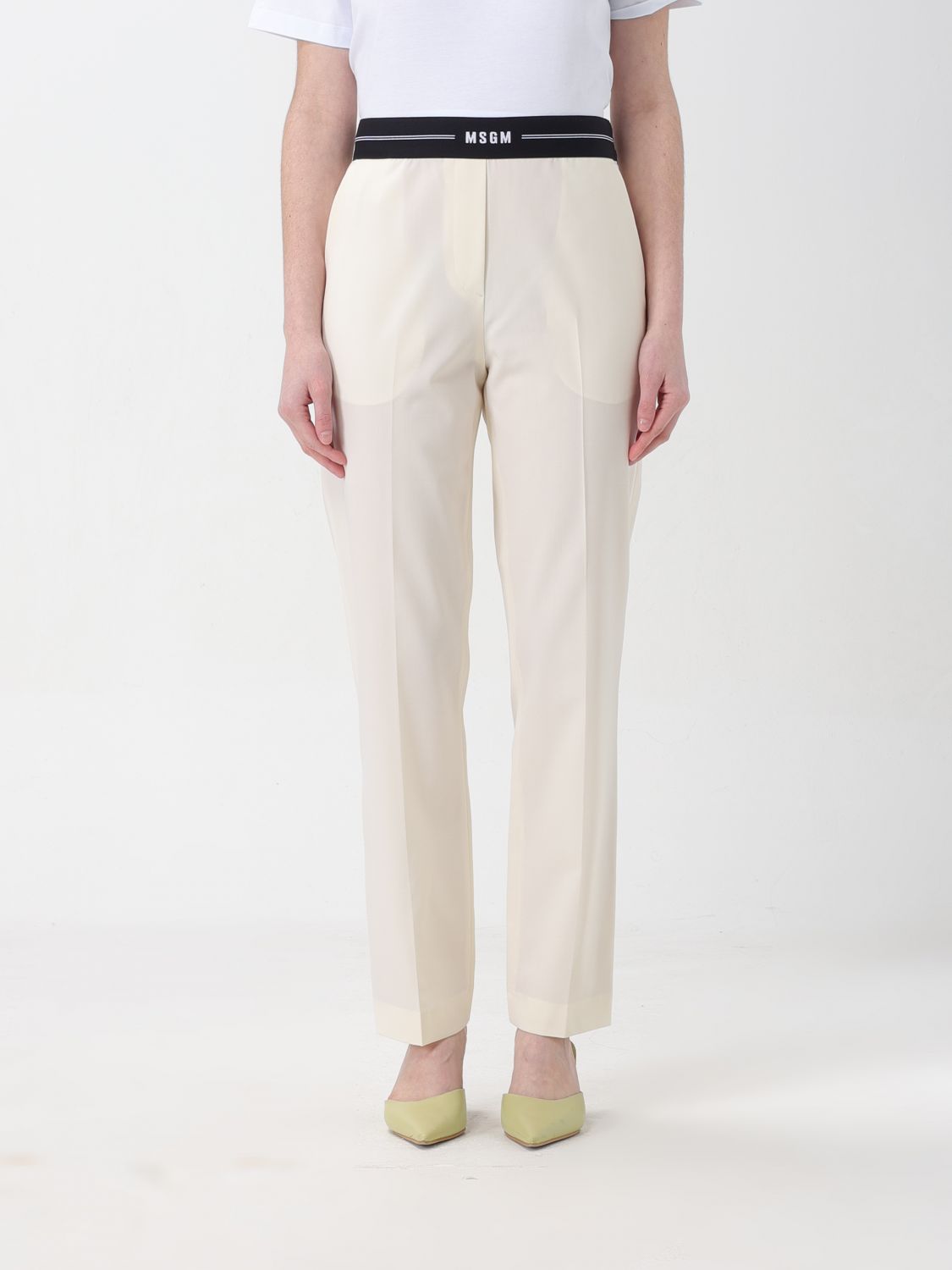 Msgm Trousers MSGM Woman colour Ivory