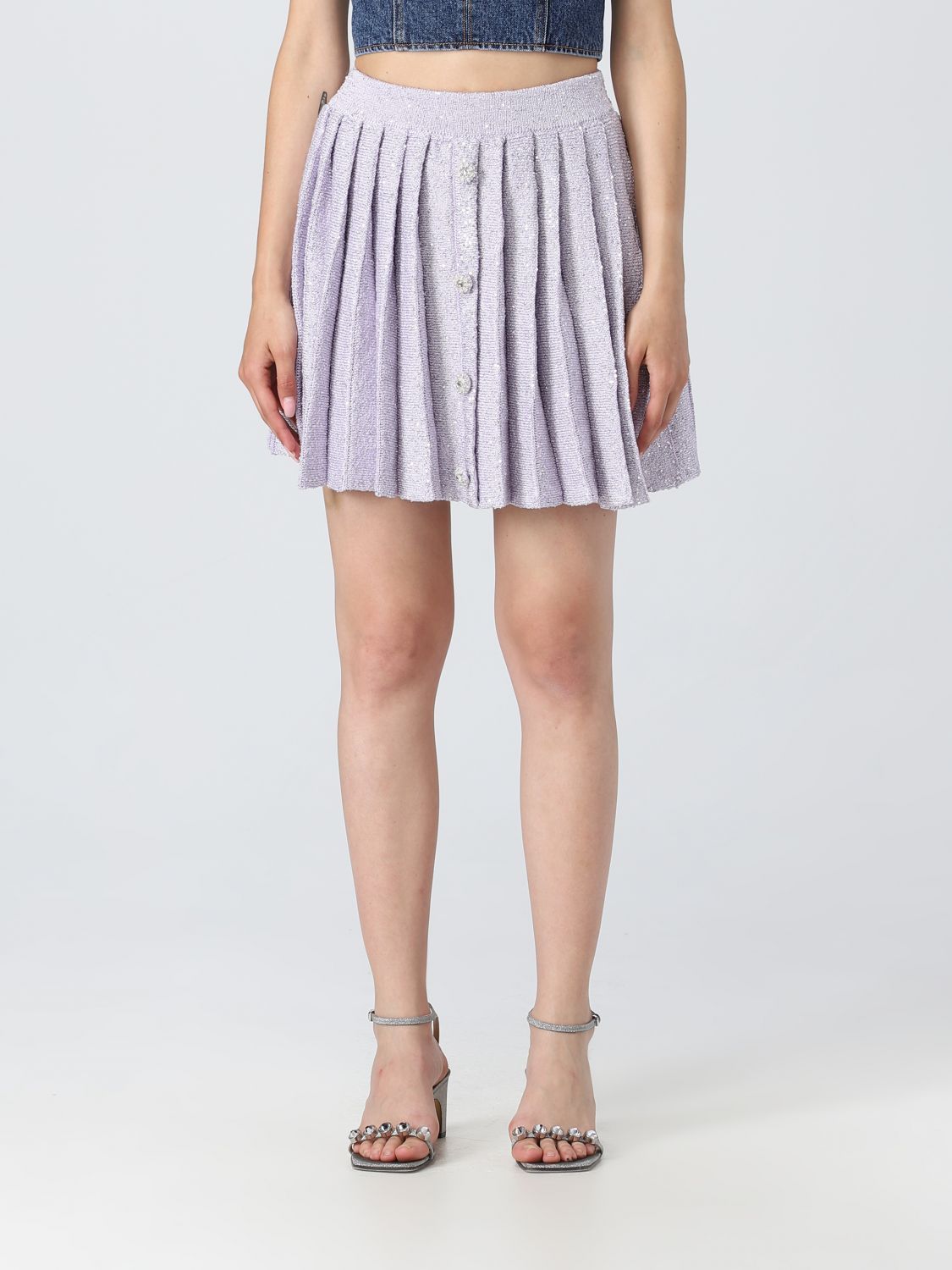 Self-Portrait Skirt SELF-PORTRAIT Woman colour Violet