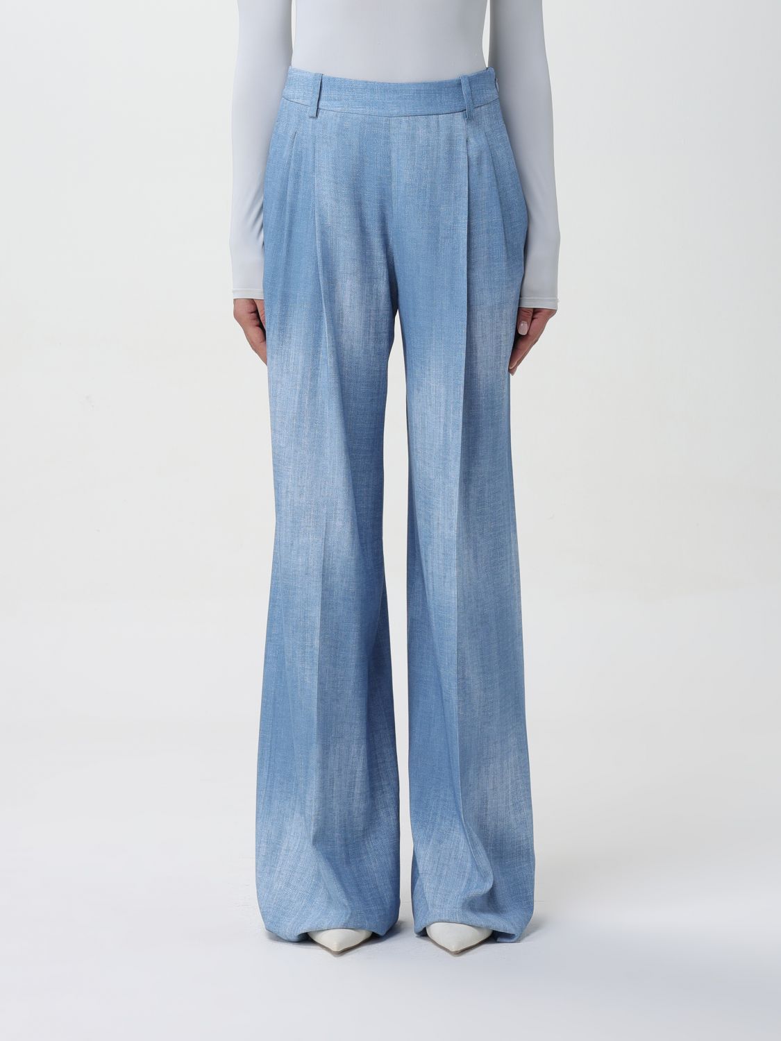 Ermanno Scervino Trousers ERMANNO SCERVINO Woman colour Gnawed Blue