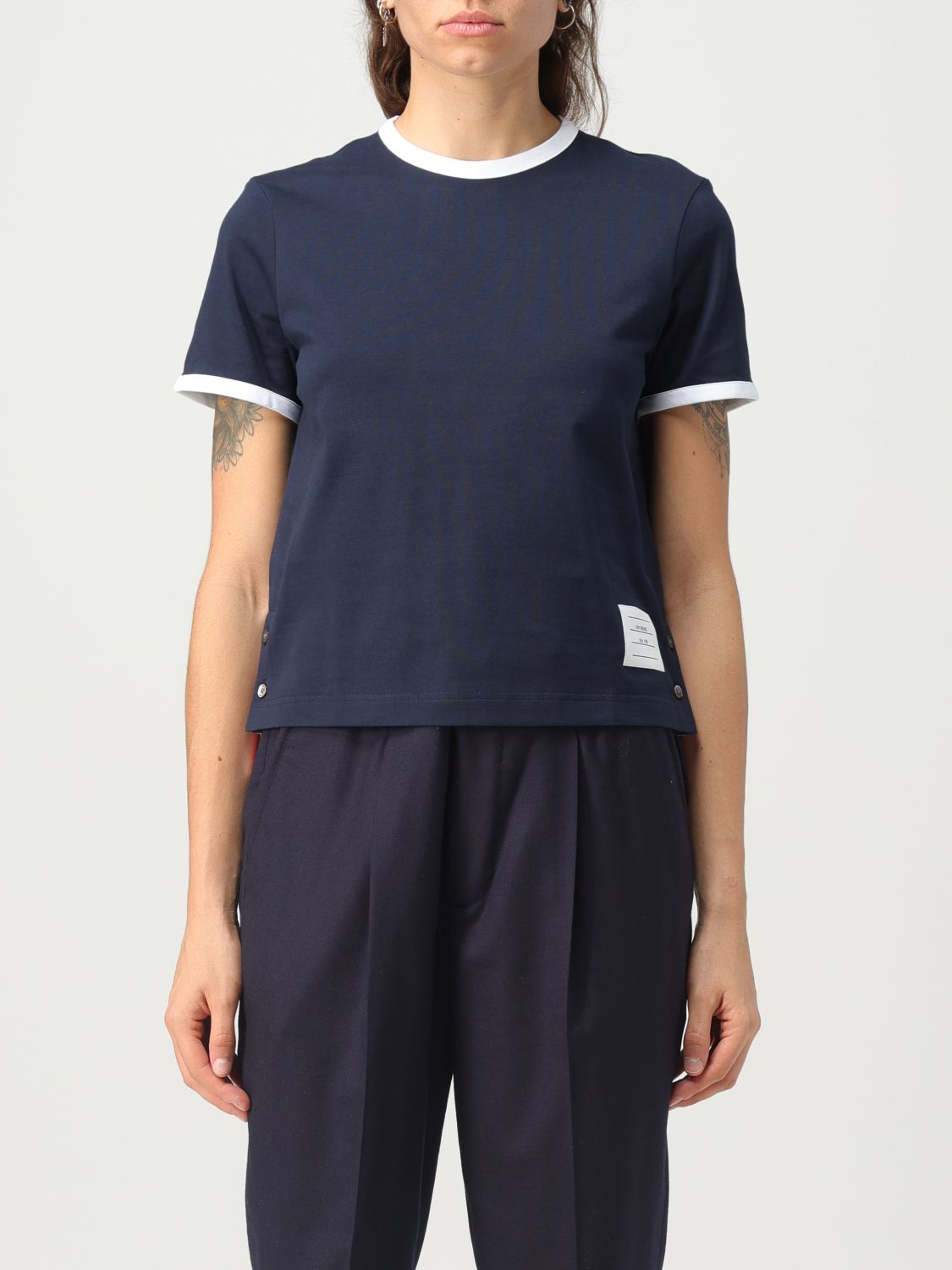 Thom Browne T-Shirt THOM BROWNE Woman colour Blue