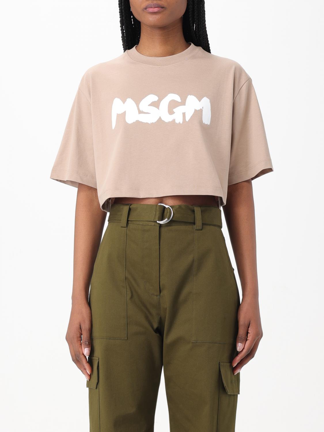 Msgm T-Shirt MSGM Woman colour Beige