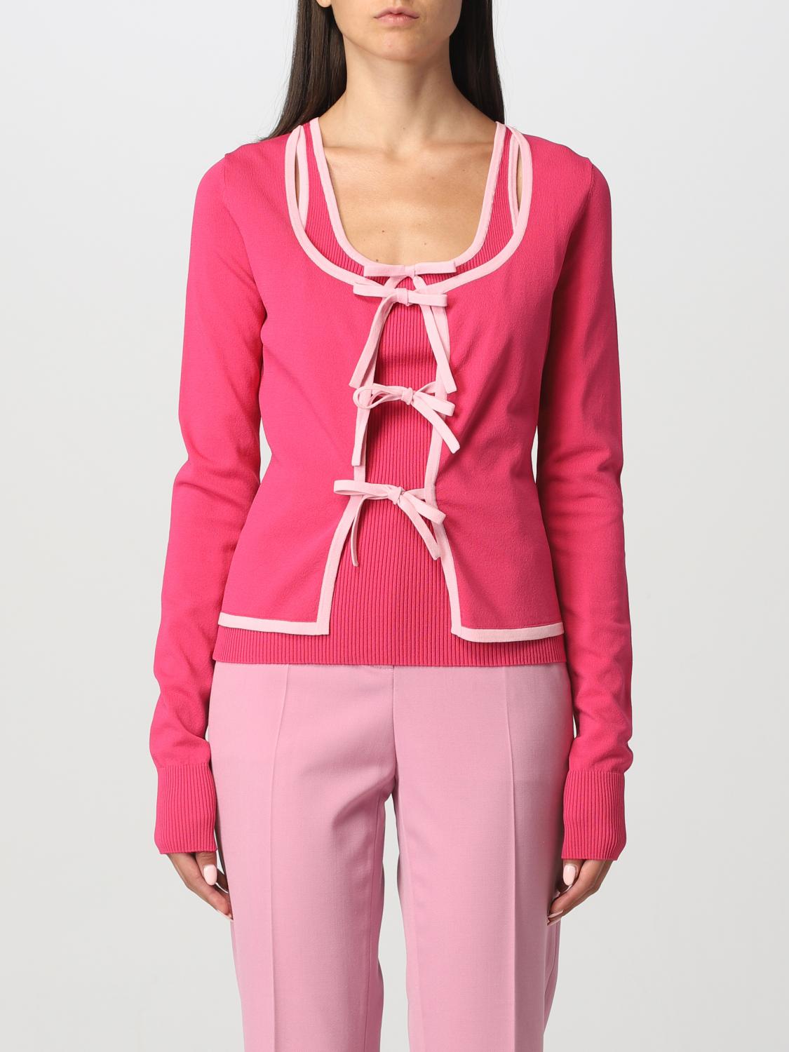 Moschino Jeans Cardigan MOSCHINO JEANS Woman colour Fuchsia