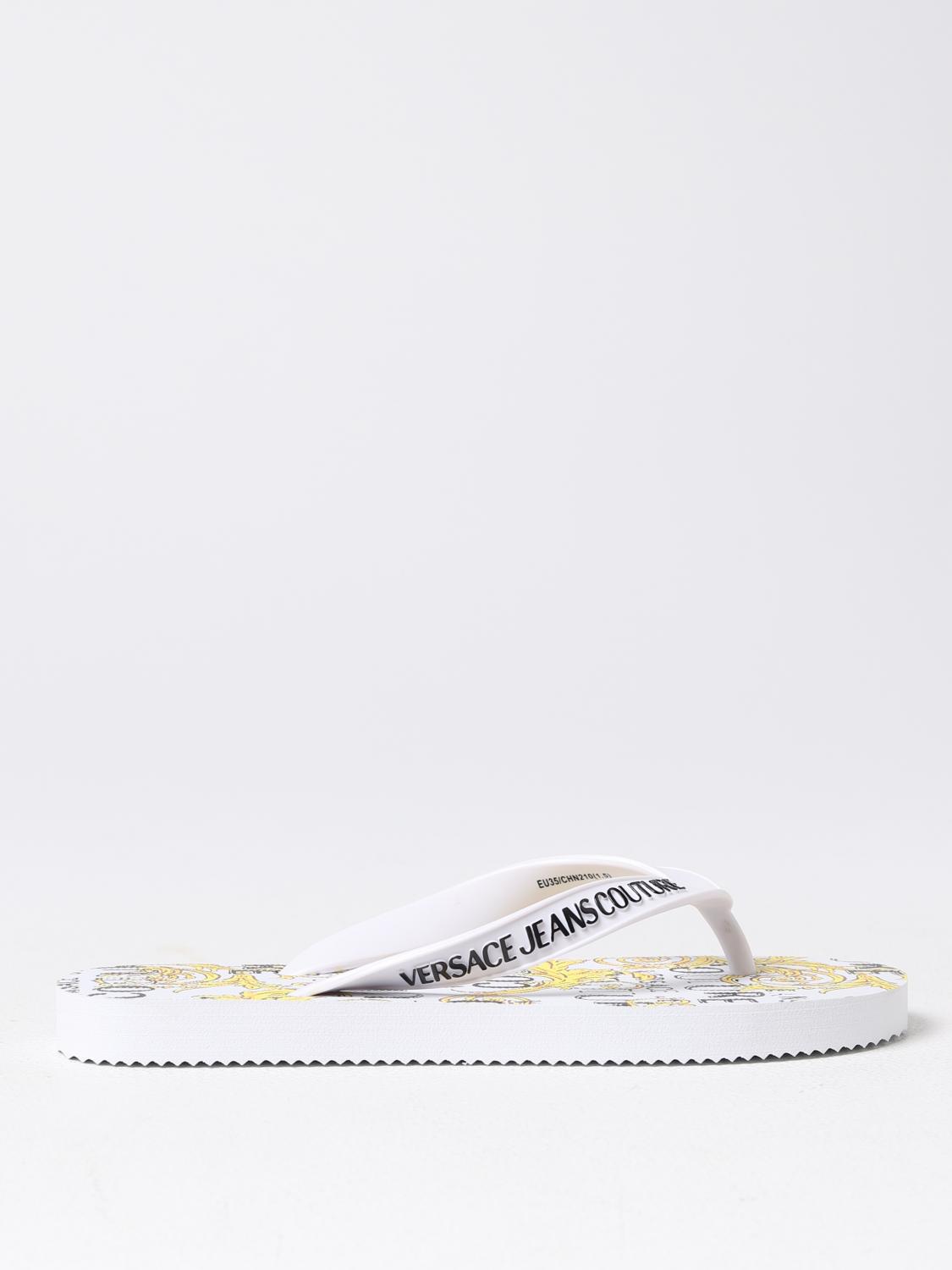 Versace Jeans Couture Flat Sandals VERSACE JEANS COUTURE Woman colour White 1