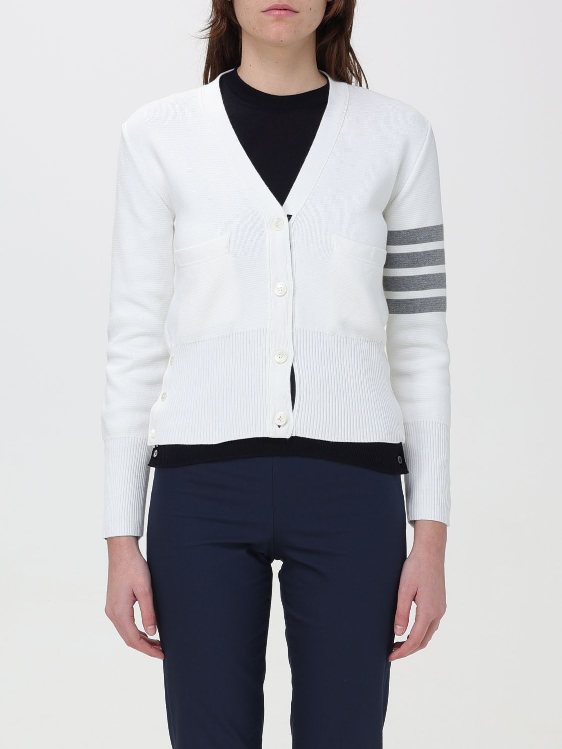 Thom Browne Cardigan THOM BROWNE Woman colour White