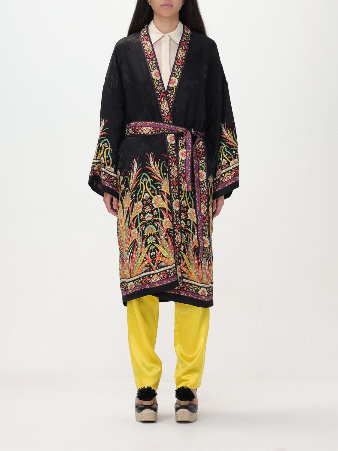 Etro Coat ETRO Woman colour Multicolor