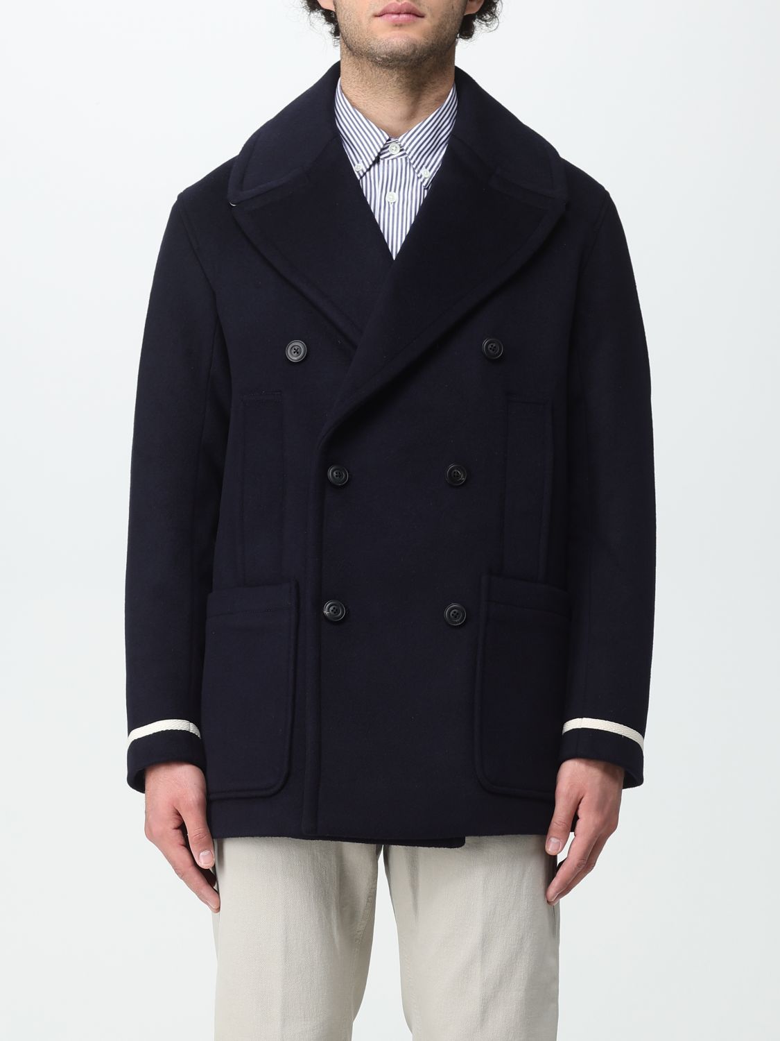 Emporio Armani Coat EMPORIO ARMANI Men colour Blue