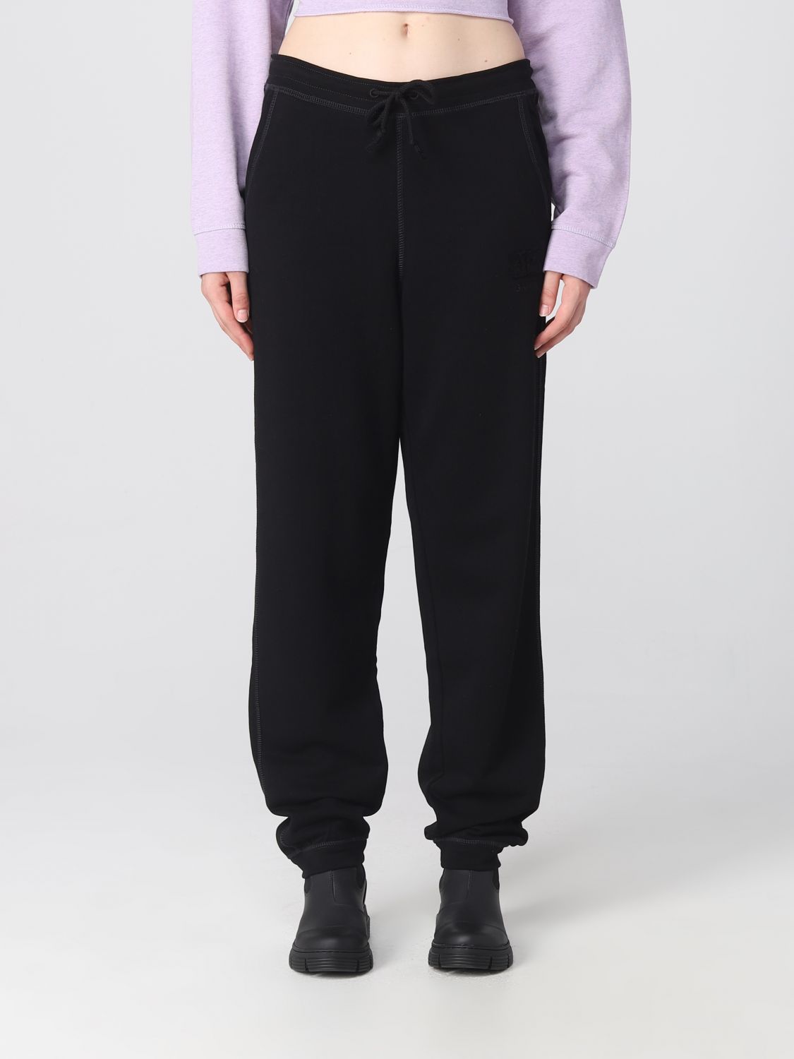 Ganni Trousers GANNI Woman colour Black