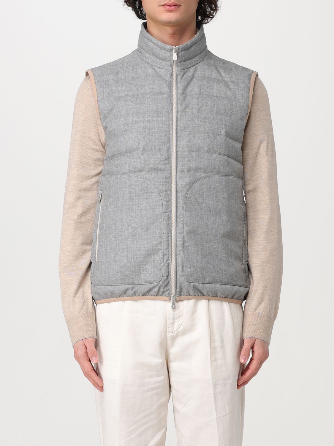 Brunello Cucinelli Waistcoat BRUNELLO CUCINELLI Men colour Grey