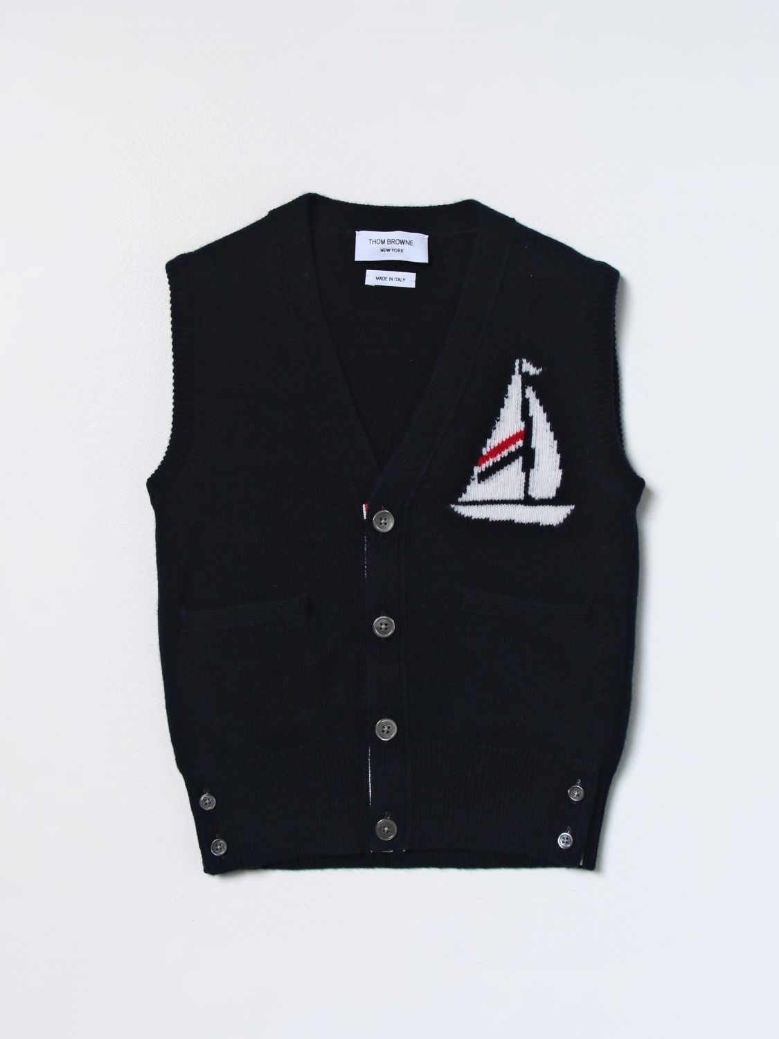 Thom Browne Waistcoat THOM BROWNE Kids colour Blue