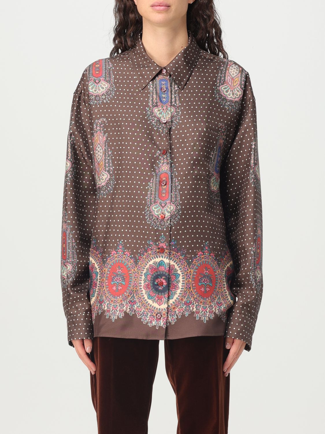 Etro Shirt ETRO Woman colour Brown