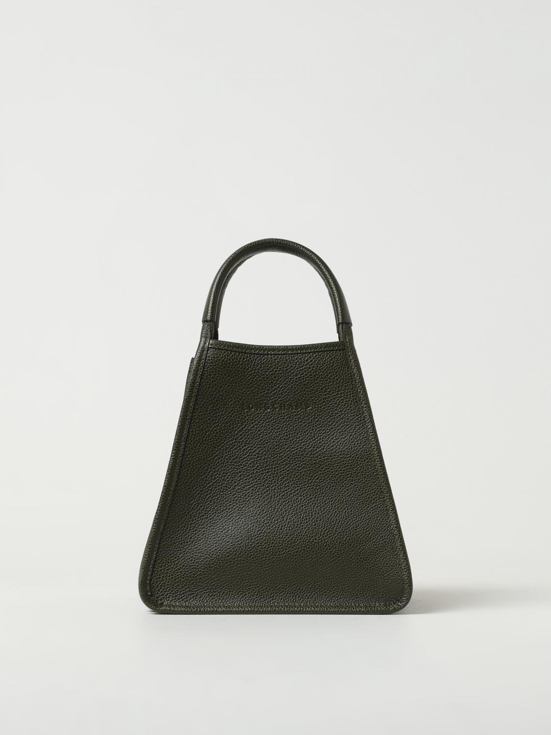  Longchamp Le Foulonné bag in grained leather with shoulder strap