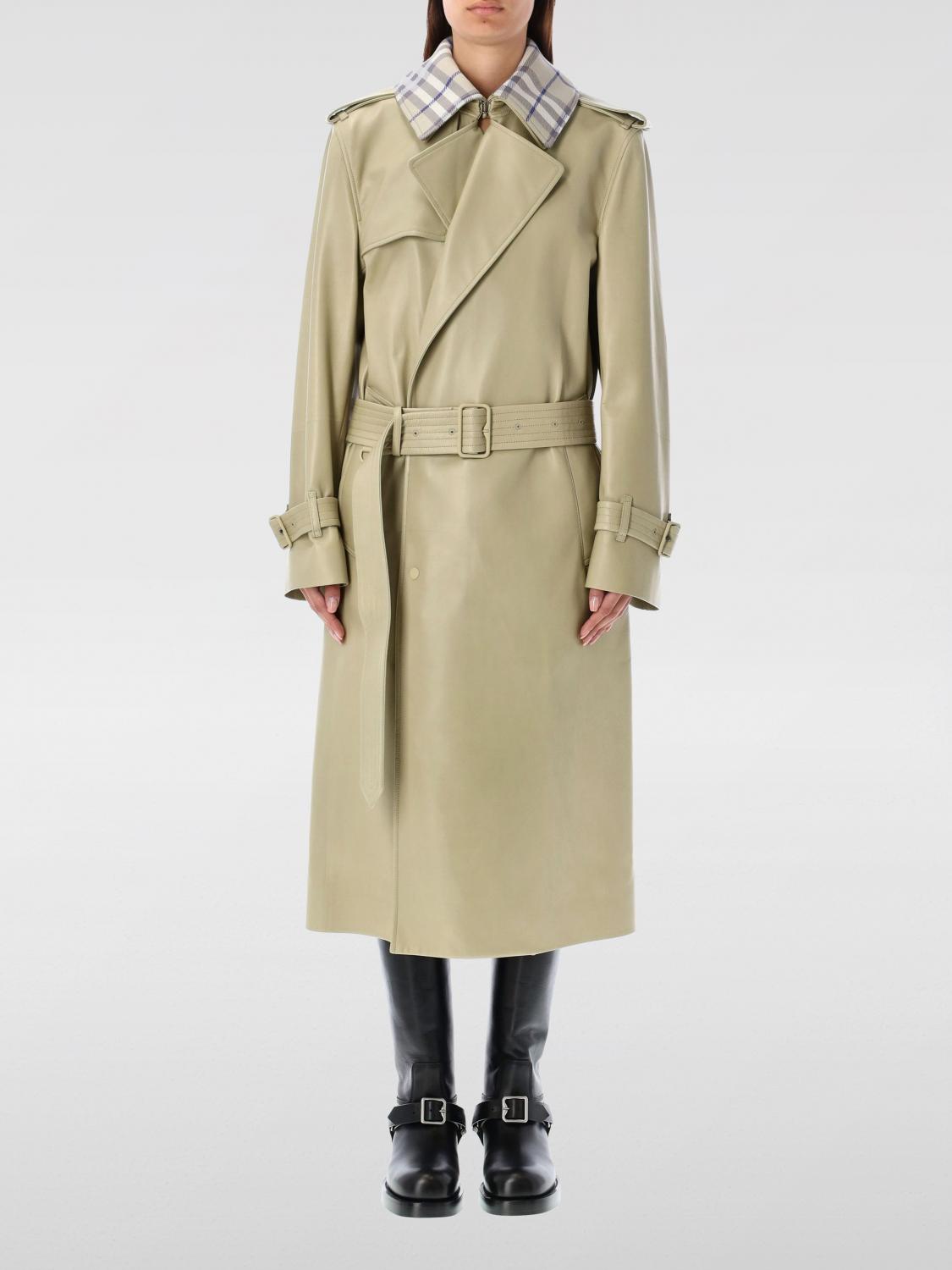 Burberry Coat BURBERRY Woman color Cream