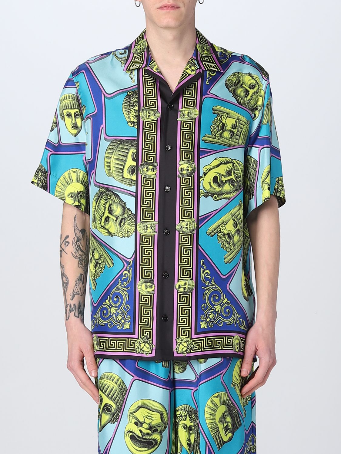 Versace Shirt VERSACE Men colour Gnawed Blue