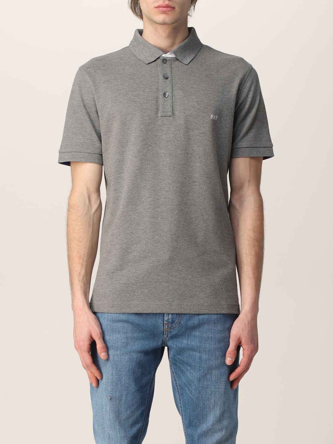 Fay Fay stretch cotton polo shirt with logo