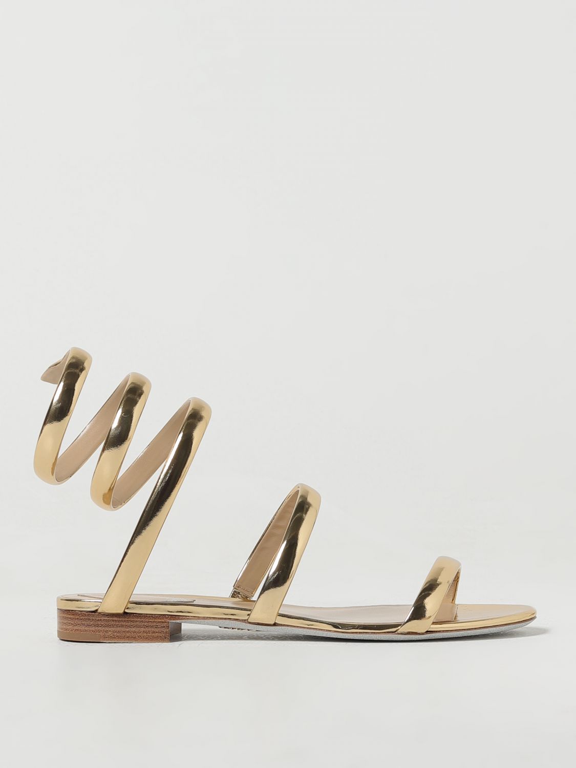 René Caovilla Flat Sandals RENE CAOVILLA Woman colour Gold