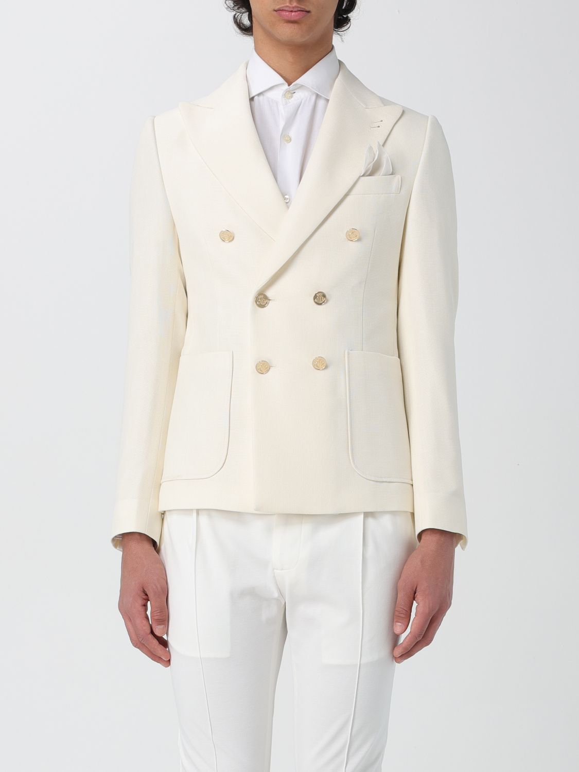 Daniele Alessandrini Blazer DANIELE ALESSANDRINI Men colour Cream