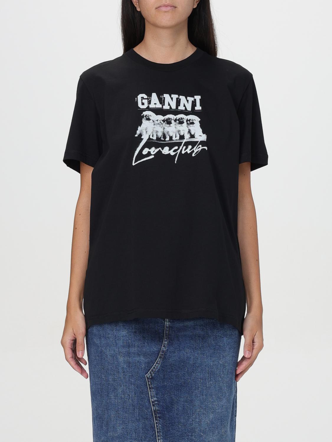 Ganni T-Shirt GANNI Woman color Black