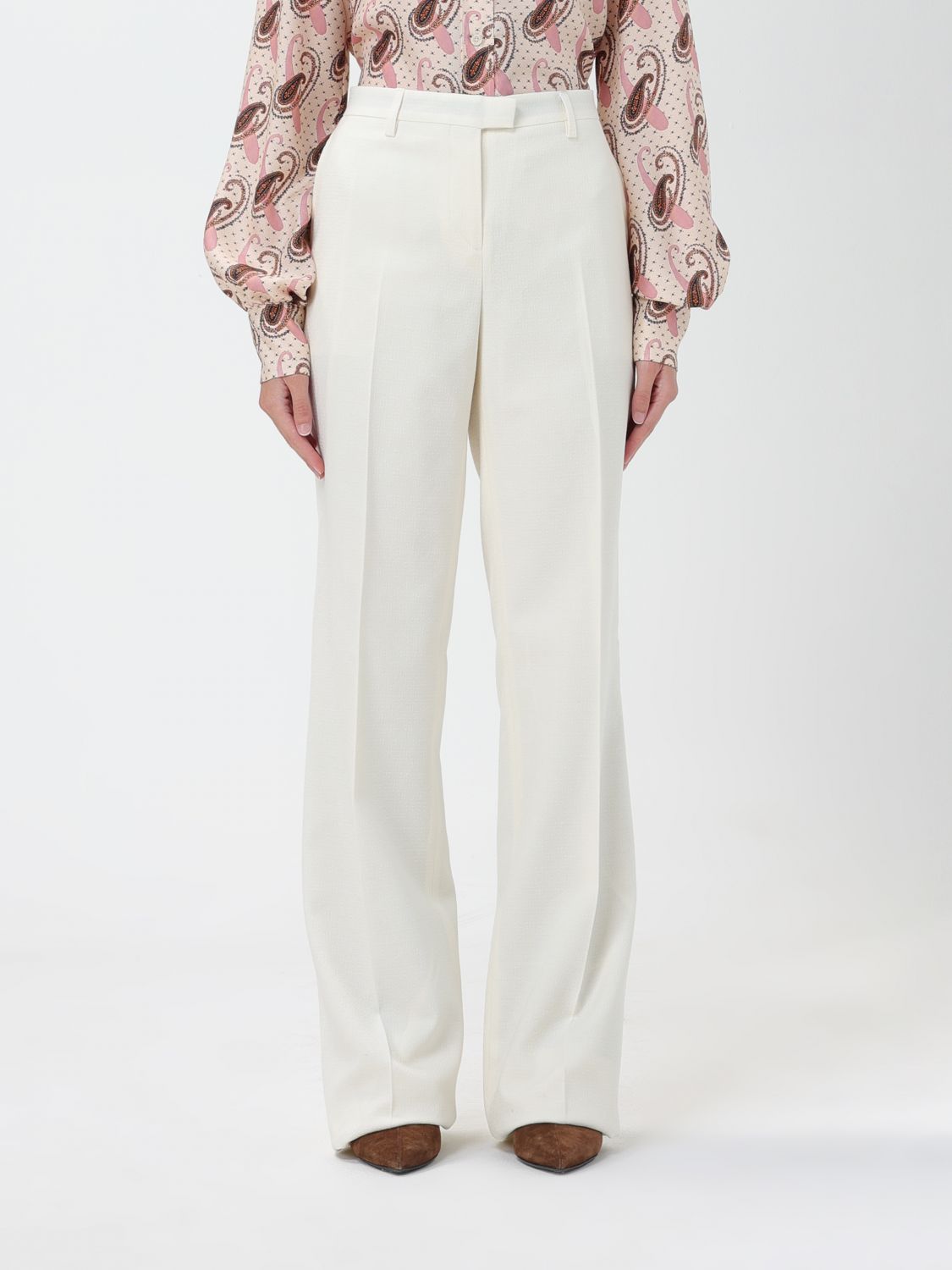 Etro Trousers ETRO Woman colour Ivory