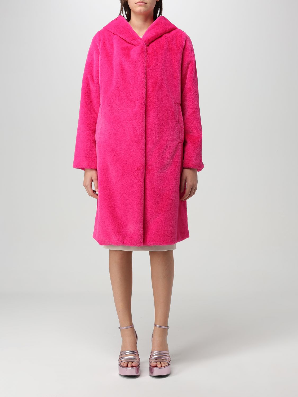 Hanita Fur Coats HANITA Woman colour Fuchsia