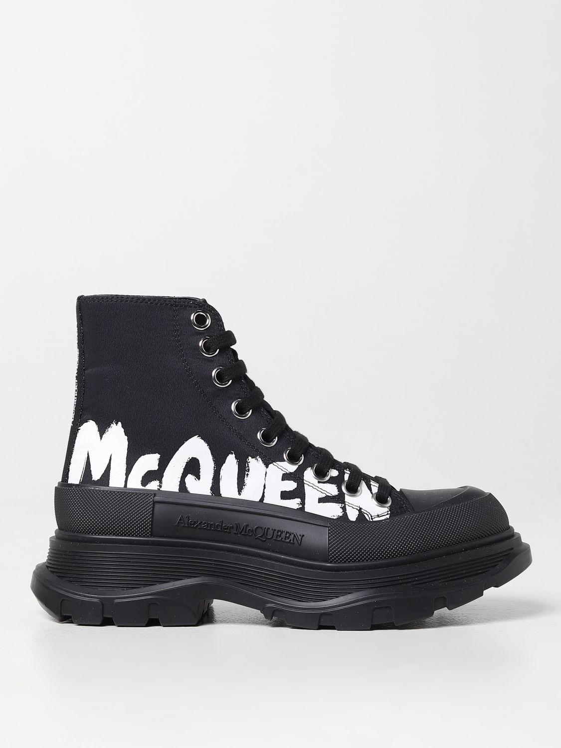 Alexander McQueen Flat Ankle Boots ALEXANDER MCQUEEN Woman colour Black