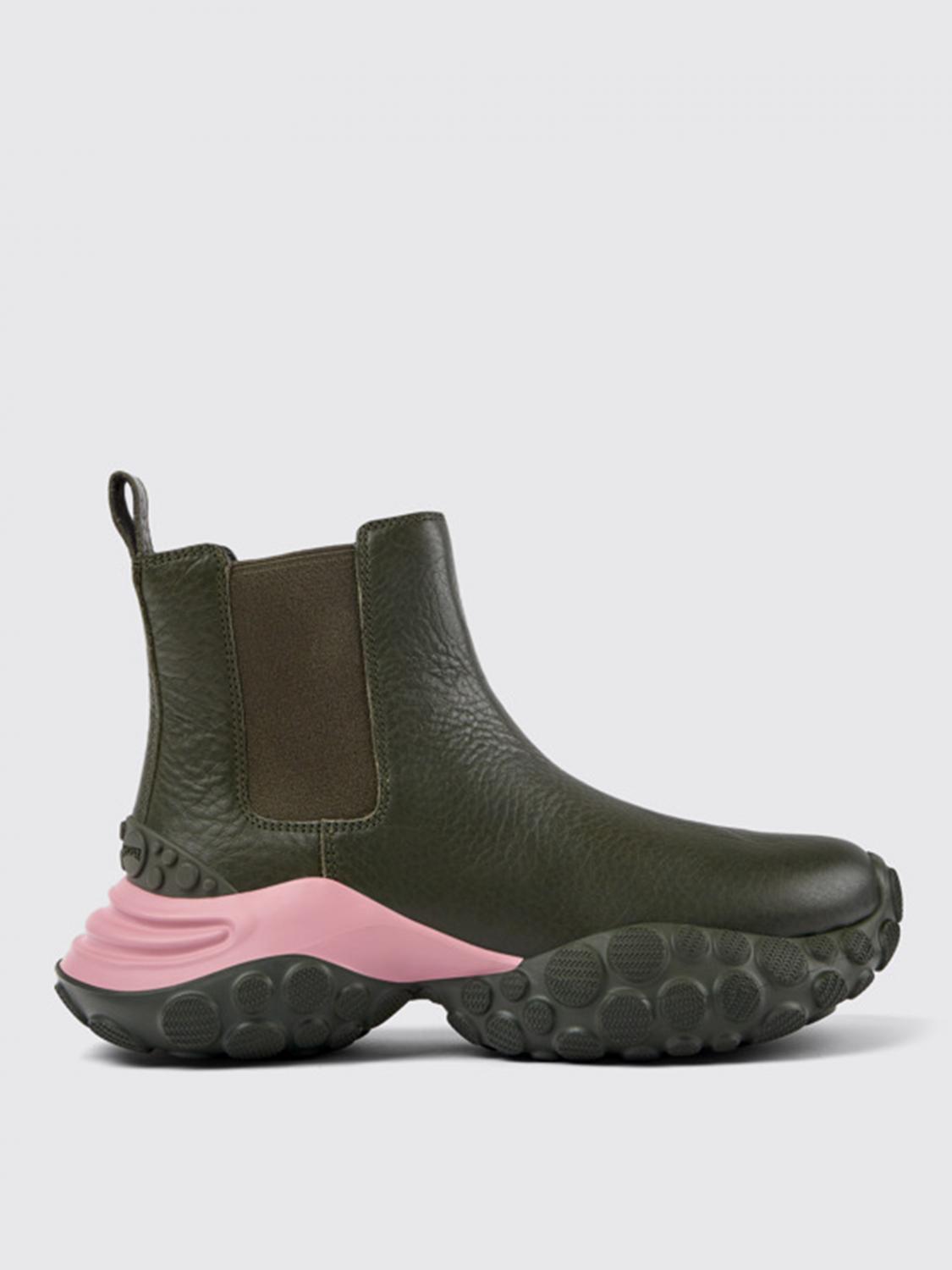 Camper Flat Ankle Boots CAMPER Woman colour Green