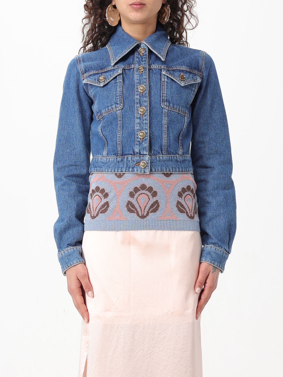 Etro Jacket ETRO Woman colour Blue