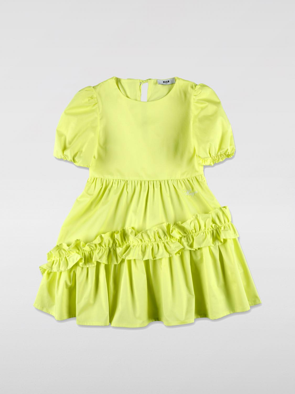 Msgm Kids Dress MSGM KIDS Kids color Lime