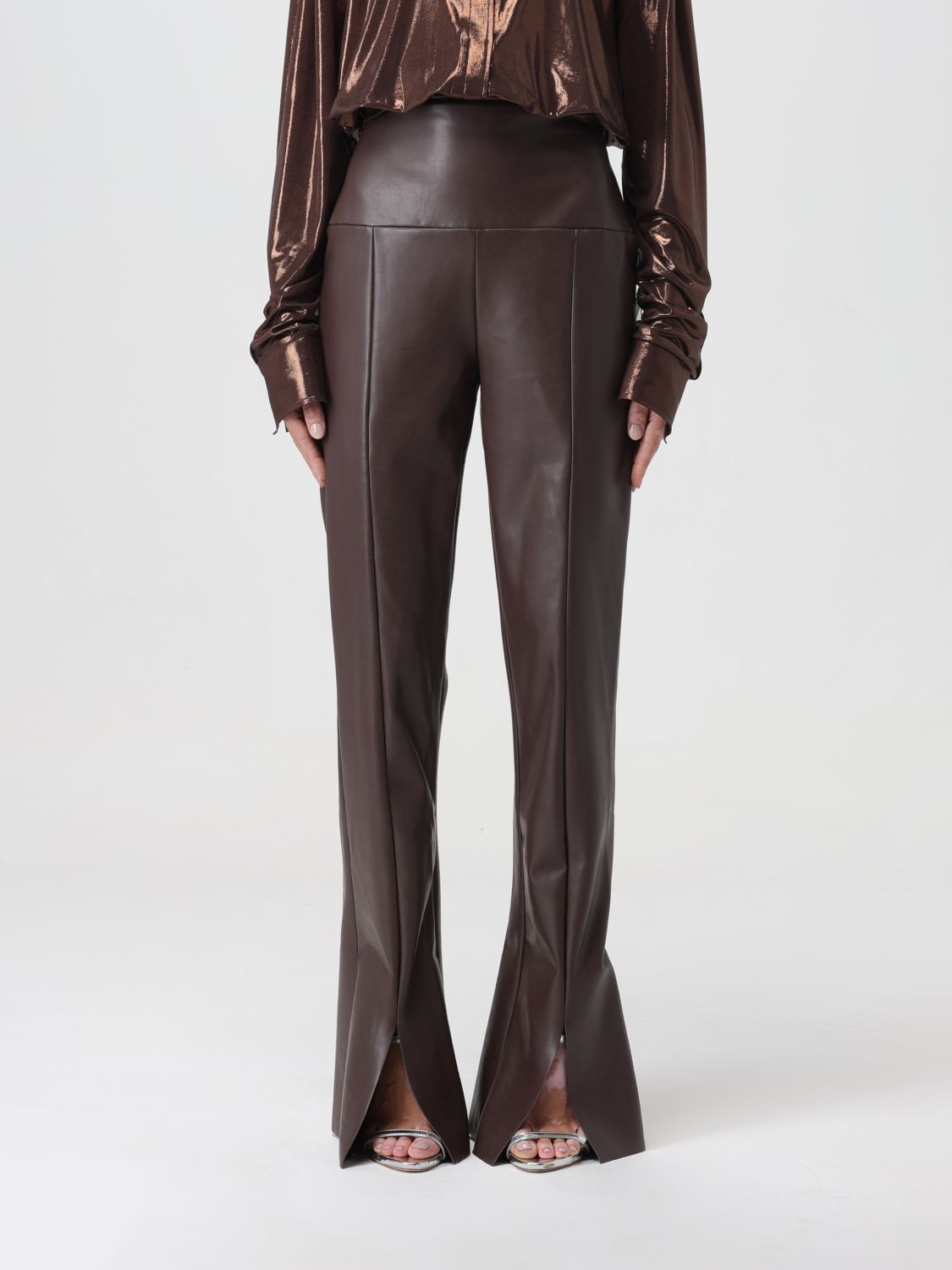 Norma Kamali Trousers NORMA KAMALI Woman colour Brown