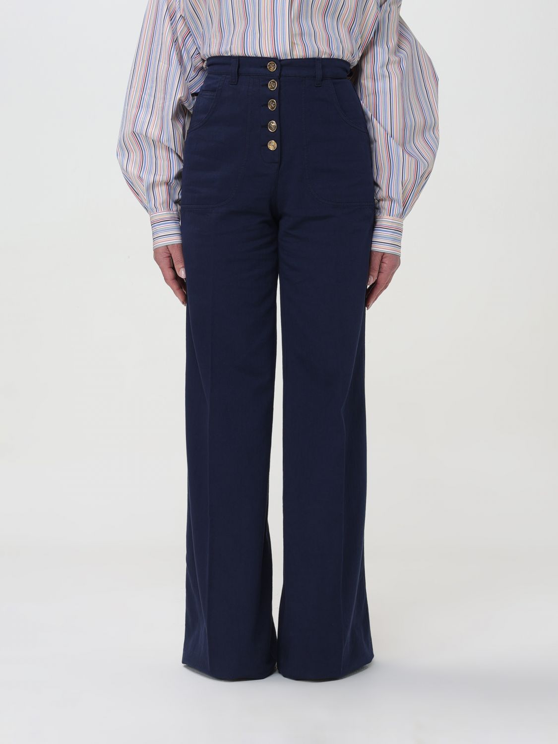 Etro Trousers ETRO Woman colour Blue