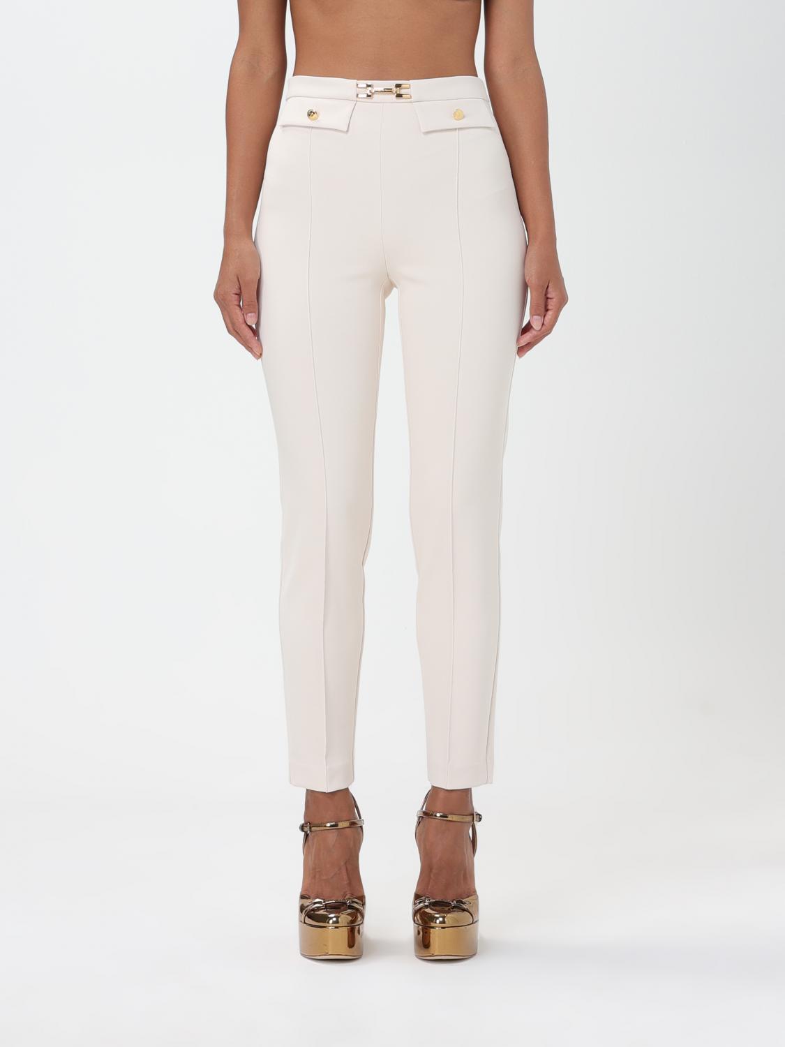 Elisabetta Franchi Trousers ELISABETTA FRANCHI Woman colour Butter