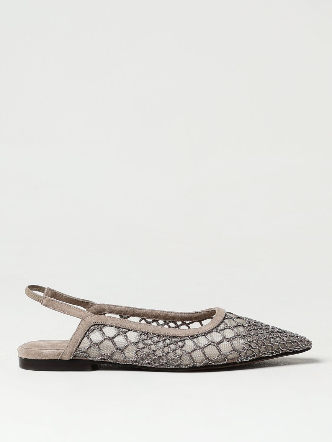 Brunello Cucinelli Flat Shoes BRUNELLO CUCINELLI Woman colour Mud