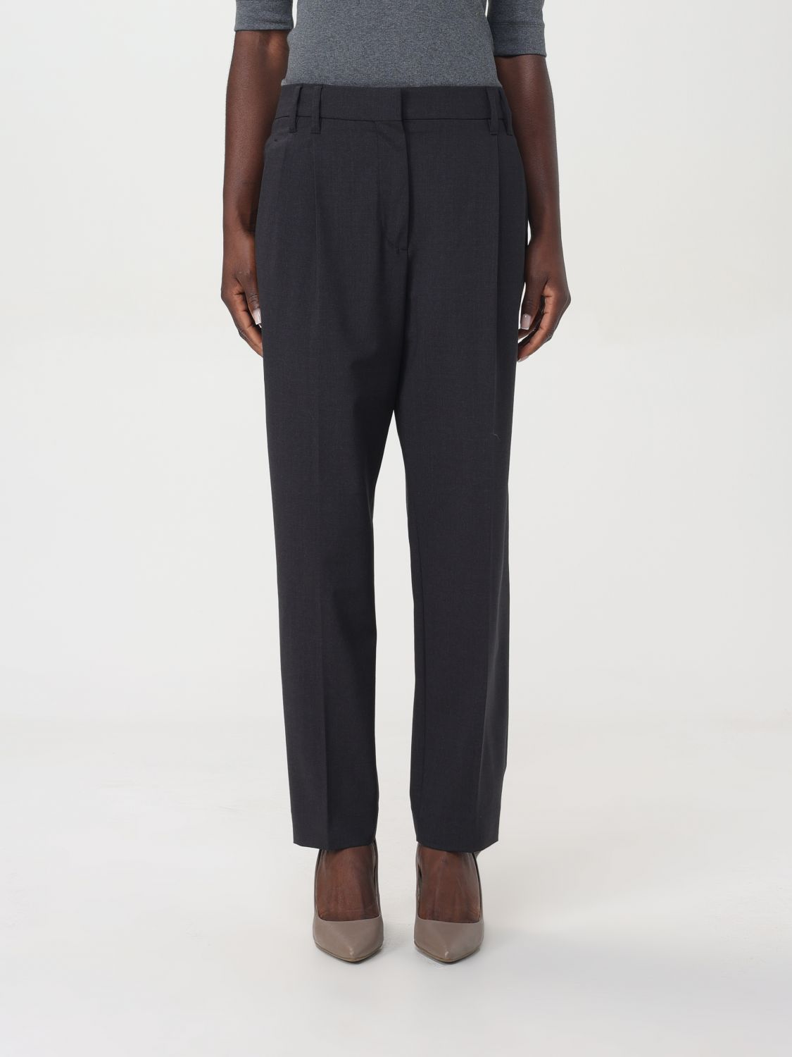 Brunello Cucinelli Pants BRUNELLO CUCINELLI Woman color Charcoal