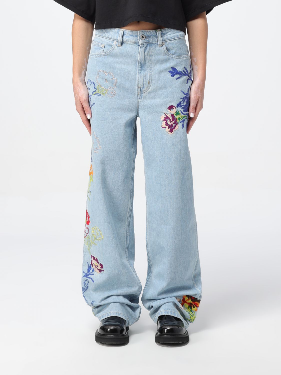 Kenzo Jeans KENZO Woman colour Stone Washed