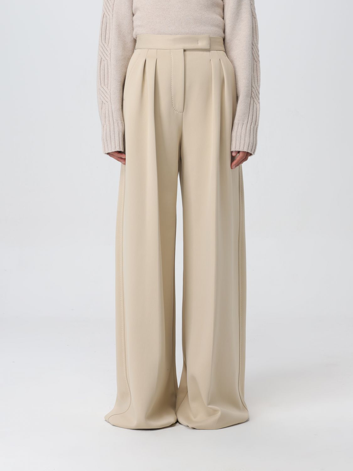 Max Mara Trousers MAX MARA Woman colour Beige