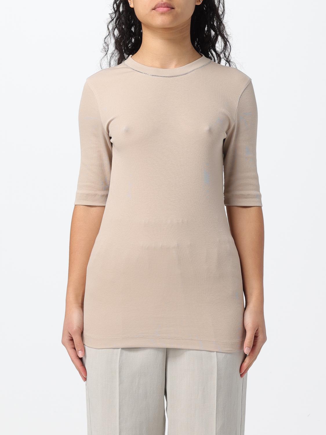 Brunello Cucinelli T-Shirt BRUNELLO CUCINELLI Woman colour Beige