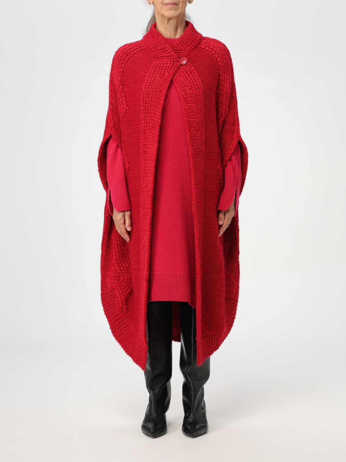 Ermanno Scervino Cloak ERMANNO SCERVINO Woman colour Red