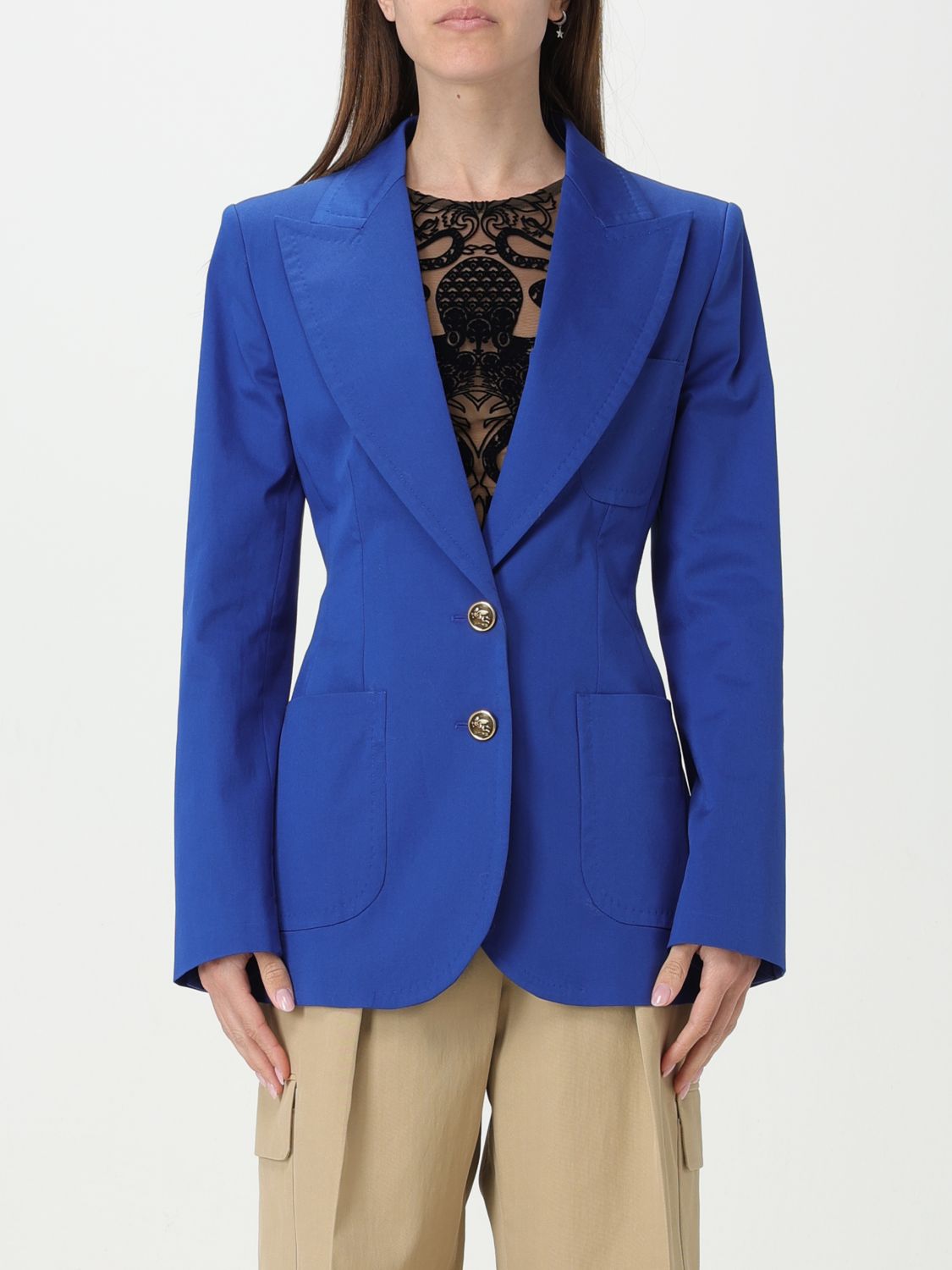 Etro Blazer ETRO Woman colour Blue