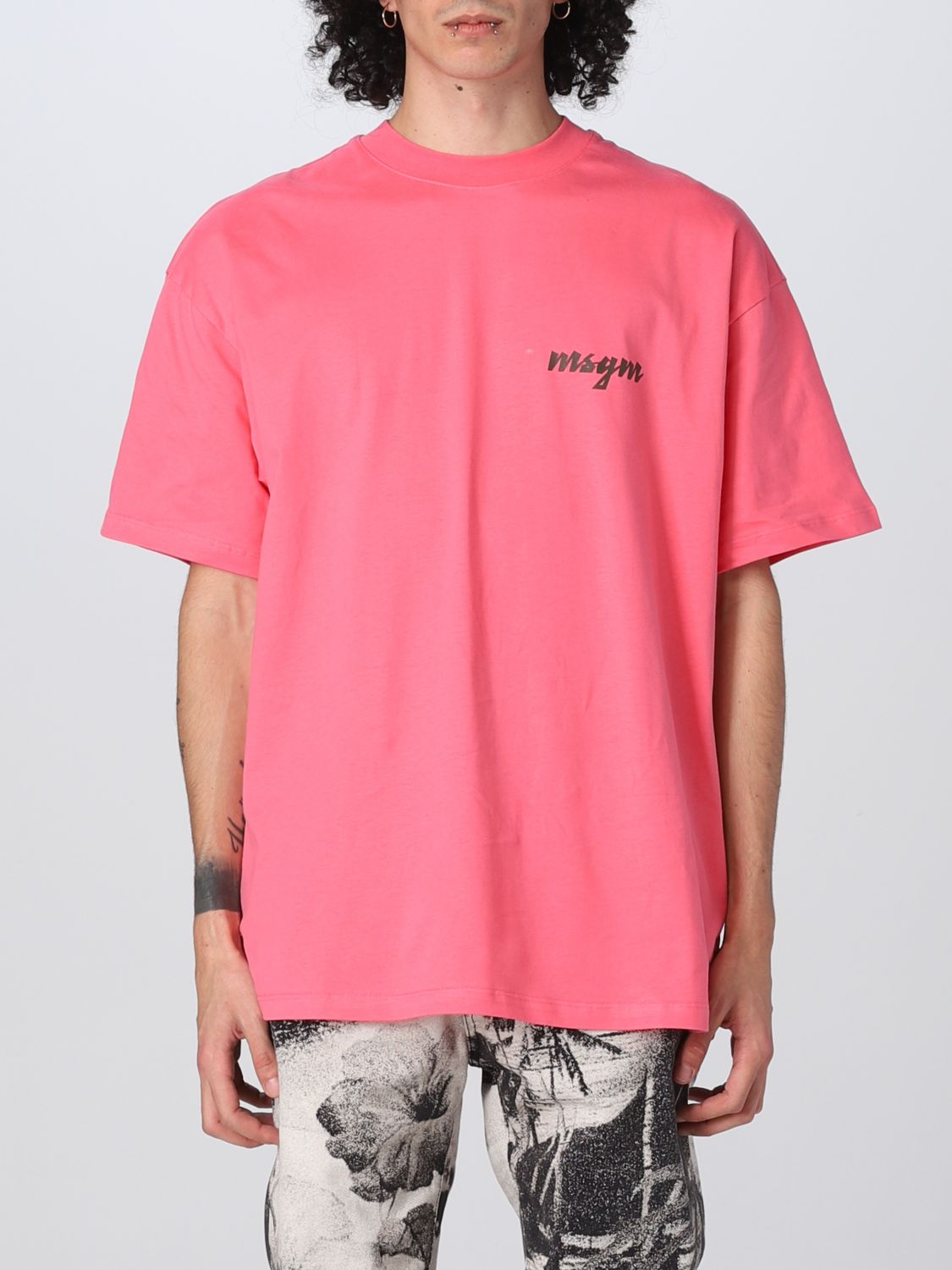 Msgm T-Shirt MSGM Men colour Fuchsia